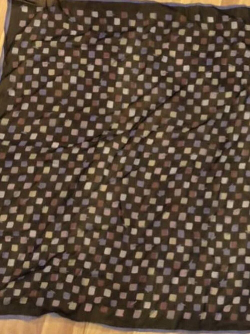 Ann Taylor Scarf Checkered Silk